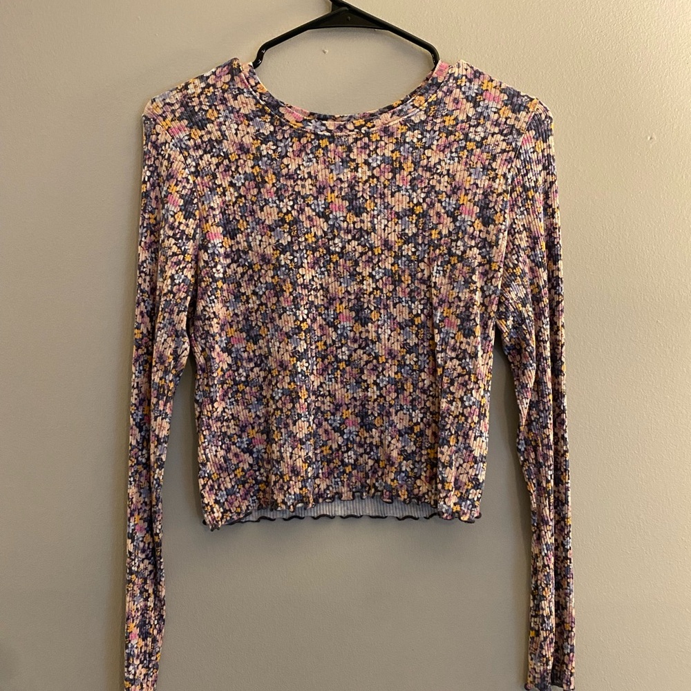 Wild Fable White Smocked Crop Blouse